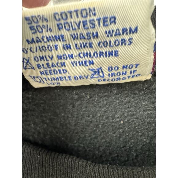 Vintage Hanes Black Rose Bowl 1991 Iowa Hawkeye Washington Huskies Sweatshirt XL - Picture 3 of 7